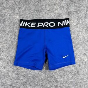 Nike Pro Shorts Blue Dri-FIT Compression Womens Medium